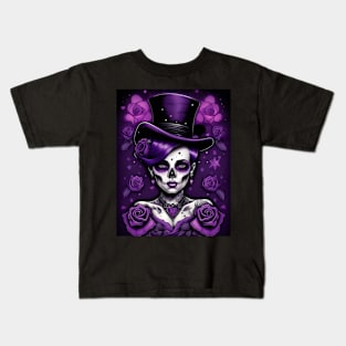 Calavera Morada -10 Kids T-Shirt